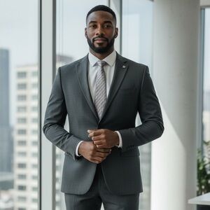 VINTAGE VERSA HAND MADE  Tie Gray Pink Geometric EUC FAST SHIPPING 870-13